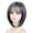 Ombre Grey, variant on Layered Blonde Balayage Bob Wig for Women Medium Length Straight Synthetic Hair with Bangs Ombre Platinum Brown