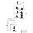 thumbnail image 4 of Mueble para Cocina Madik con Puertas y Estantes Laterales color Blanco 2531.0002, 4 of 4