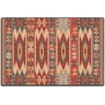 thumbnail image 4 of Modern Floral Area Rug,Old Orange Abstract Painting Art Rug, Retro Farmhouse Country Oil Painting Style Decor Rugs,with Anti-Slip Easy Care,for High Traffic Areas In Living Room, Bedroom-5x7ft, 4 of 8