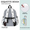 thumbnail image 5 of Blue and White Cat White Pattern Cute School Backpack with Padded Back and Adjustable Shoulder Straps 13.4"x11"x4.7", 5 of 5