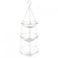 thumbnail image 2 of Stainless Steel Fruit Basket with 3 Layers Hanging Storage Holder, Metal Wire Strong Capacity for Fruit, Vegetable, or Flower Decoration, Save Space, Practical to Use for, 2 of 7