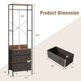 thumbnail image 3 of Gymax Freestanding Closet Organizer w/ 3-position Hanging Rod & Storage Shelves, 3 of 10