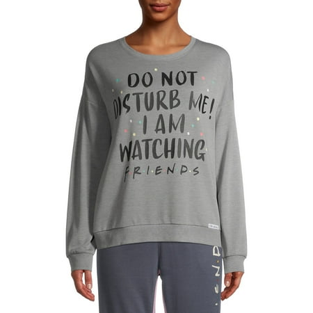 Women's and Women's Plus Warner Bros. Friends Women's Long Sleeve Sleep Top