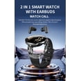 thumbnail image 2 of ATEVIX Reloj Inteligente con Auriculares Bluetooth, Pantalla HD Redonda de 1.85 Pulgadas, Estilo Militar, Impermeable IP67, Más de 100 Modos Deportivos, Monitor de Frecuencia Cardíaca, Rastreador de, 2 of 9