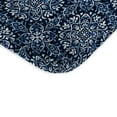 thumbnail image 4 of Jordan Manufacturing 45" x 22" Dresden Midnight Navy Damask Rectangular Outdoor Chair Cushion with Ties and Hanger Loop, 4 of 12