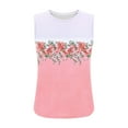 thumbnail image 4 of Tank Tops for Women Sleeveless Round Neck Printed Pullover Casual Tank Pink XXL, 4 of 6