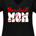 thumbnail image 4 of Inktastic Baseball Mom Women's Plus Size V-Neck T-Shirt, 4 of 5
