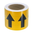 thumbnail image 1 of Unique Bargains Directional Flow Arrow Tape 4'x65', Adhesive Pipe Identification Marking Stickers, Black on Yellow, 1 of 5