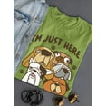 thumbnail image 3 of Just Here To Pet The Dogs T-Shirt Women -Smartprints Designs, Female x-Large, 3 of 4