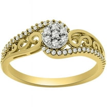 1/4 Carat T.W Diamond 10kt Yellow Gold Promise Ring