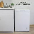 thumbnail image 3 of Koolatron 3.5 cu ft Compact Chest Freezer with Manual Defrost (99L), White, 3 of 9
