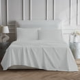 thumbnail image 4 of Purity Home 3-Piece 100% Cotton Percale Bedsheet Set, Twin Light Gray – 400 Thread Count, Cool & Crisp, Breathable, Deep Pocket, 4 of 14