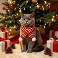 thumbnail image 4 of Pet Christmas Scarf with Pompom Decor Doggy Soft Bandana Warm Neck Accessories Holiday Dog Outfits for Cats Puppy Kitten and Small Dogs, 4 of 6