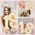 thumbnail image 4 of AYUQI Apricot 18th Birthday Decorations for Girls Women, Beige Blush Pink Balloons, 18th Birthday Banner, Triangle Flag Banner, 18th Birthday Balloons, Metallic Rose Pink Balloon Set, 4 of 7