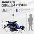 thumbnail image 3 of iYofe 12V Ride on Car for Kids, 360° Spin Drift Racing Go Kart with Powered PU Glowing Wheels, Water Spray Effect with Light, Music, Electric Ride On Toys for Boys Girls Age 3-8, Blue, 3 of 8