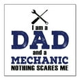 thumbnail image 1 of DistinctInk Custom Bumper Sticker - 8" x 8" Decorative Decal - White Background - Dad and Mechanic - Nothing Scares Me, 1 of 2