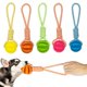 thumbnail image 2 of Bolas de goma interactivas para perros pequeños, juguetes para masticar, resistentes a las mordeduras, para limpieza de dientes de mascotas, cuerda de cáñamo qym unisex, 2 of 2