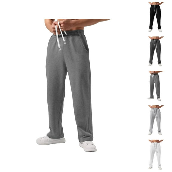 Athletic Joggers - Comfortable Breathable Sweatpants with Pockets and Elastic Waistband for Outdoor Running