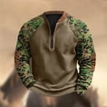 thumbnail image 5 of Dovford Clothing Men, Men'S Vintage Camouflage Print Zip-Up Sweatshirt, Stand Collar Sweatshirt, 5 of 5