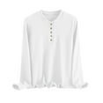 thumbnail image 2 of Wowcloth Women's Velvet Button-Up Stand Collar Long Sleeve Blouse, Loose Fit Slimming Design, Versatile for Casual Daily Wear, 2 of 7