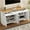 White, variant on Euroco Farmhouse TV Stand with 2 Drawers for TVs Up to 70", Versatile Wood Grain Sideboard with Adjustable Shelves, Mid-Century Buffet Cabinet with Rustic Handles for Living Room/Bedroom