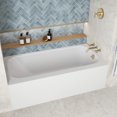 thumbnail image 3 of Streamline NAL-5260-PBR 60 in. x 30 in. Acrylic Right-Hand Drain Alcove Bathtub in Glossy White With External Drain in Polished Brass, 3 of 10