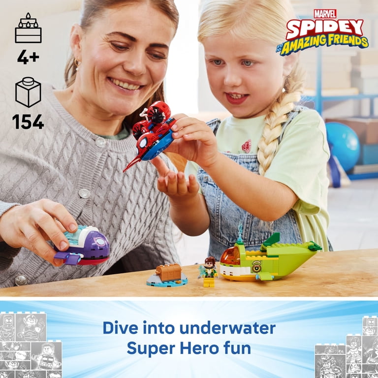 LEGO Marvel Spidey Underwater Vehicles Building Toy for Kids