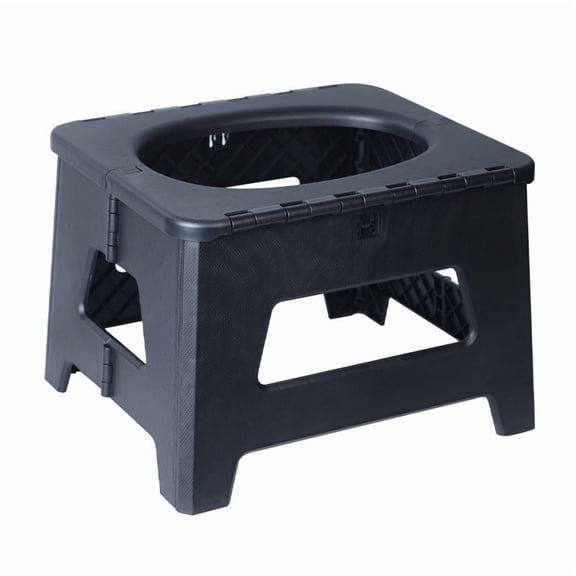 Folding Portable Camping Toilet for Adults, 220 LBS Heavy Duty Foldable Travel Potty with Lid, Compact Car Toilet with Waste Bags & Storage Bag for Road Trip Camping Hiking Outdoor Emergency Use