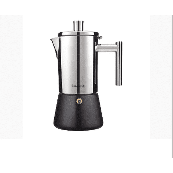 StepUp Stainless Steel Moka Pot – 4/6/10-Cup Stovetop Espresso Maker