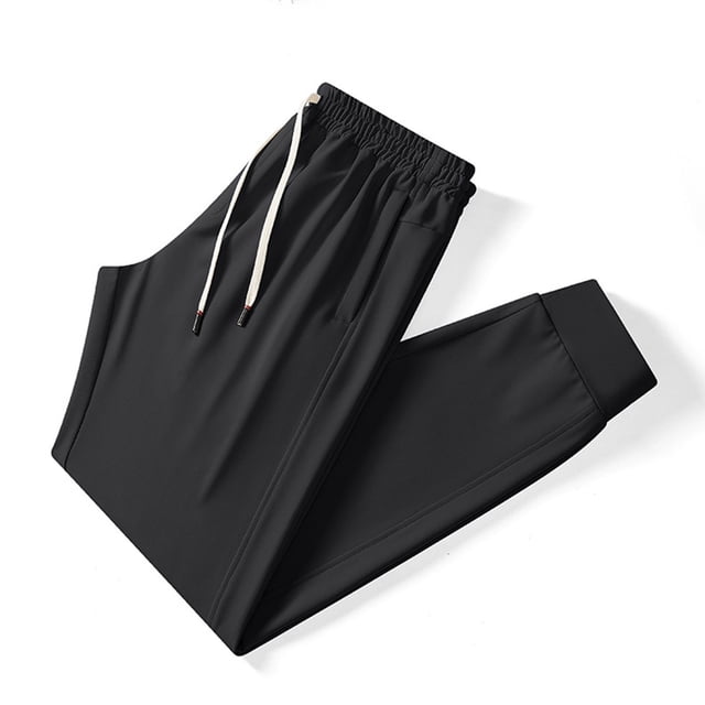 Ceisia Men's All-Season Solid Color Jogger Gift Pants - Elastic Drawstring Waist Breathable Comfort Leg Binding Pants