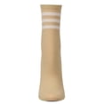 thumbnail image 5 of MeMoi Women's Shimmery Sporty Stripe Crew Sock - Womens - Female, 9-11, Black, 5 of 6