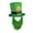 Green, variant on Tao Tao Unisex St. Patrick's Day Green Leprechaun Top Hat With Beard Irish Shamrock Velvet Hat Green