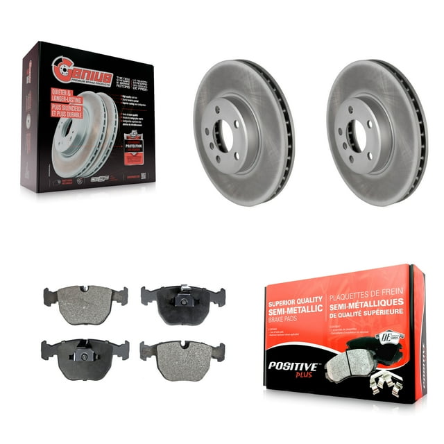 Transit Auto Front Coated Disc Brake Rotors and Semi-Metallic Pads Kit for Car BMW X5 KGF-100239