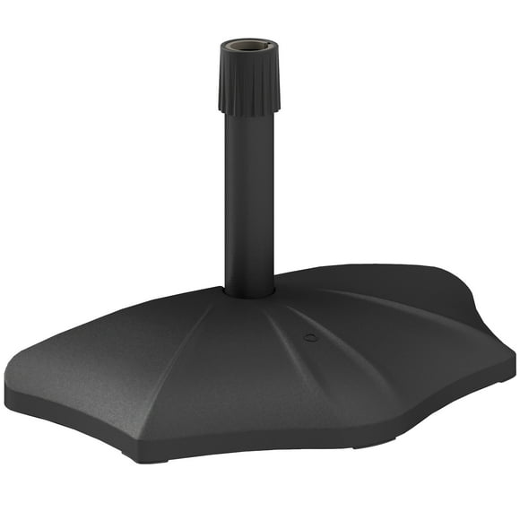 Outsunny Half Umbrella Base 26lbs Umbrella Stand for 1.5"/1.9", Black