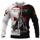 thumbnail image 4 of Sudadera con capucha innovadora y genial para hombre, moda informal, caballero de la Edad Media, sudadera con estampado 3D de manga larga, suéter tipo pulóver, 4 of 5