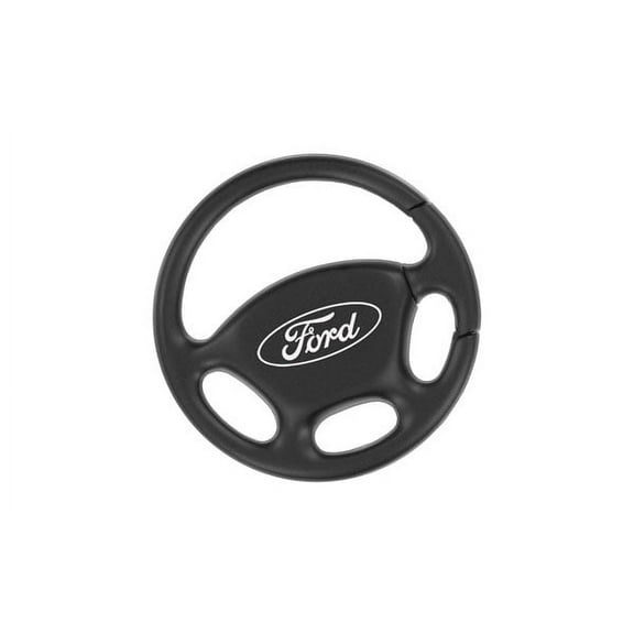 Ford Black Steering Wheel Key Chain Keychain Fob
