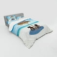 thumbnail image 3 of Ambesonne Ocean Bedding Set 3 Pcs, Zanzibar Eastern Scenery, Twin, Turquoise Cream, 3 of 3