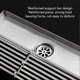 thumbnail image 4 of Stainless Steel Linear Shower Drain, Odor Resistant Rectangular Floor Drain for Home Bathroom Balcony, Center Hole, 4 of 4