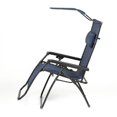 thumbnail image 4 of LuxenHome Zero Gravity Patio Chaise Lounge with Canopy Blue, 4 of 7