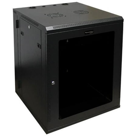Wavenet 3008-N 24 in. 15U Server Wall Mount Cabinet, Black
