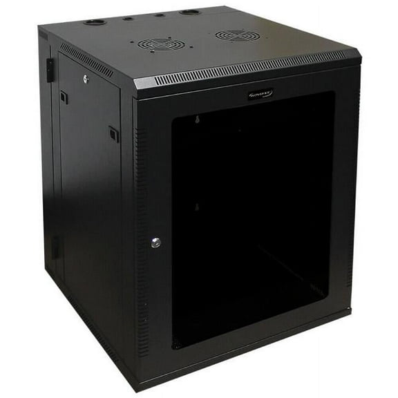 Wavenet 3008-N 24 in. 15U Server Wall Mount Cabinet, Black