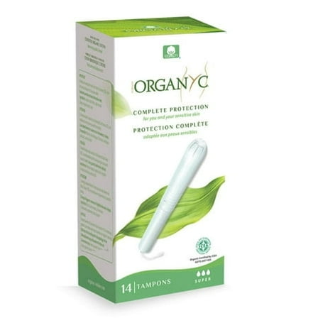Organyc Tampons Applicator Super Organic 14 count (Pack of 6)