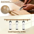 thumbnail image 2 of 1 Inch Wood Double Curtain Rods for Windows 66 to 120 Inches (5.5-10 Feet), Heavy Duty Decorative Curtain Rods, Wooden Drapery Rods with Leaf Pattern Finials, Wood Grain, 2 of 18