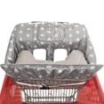 thumbnail image 2 of Funda para asiento de carrito de compras para bebé 2 en 1 impermeable con almohada suave y funda para silla alta (flecha gris), 2 of 5