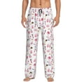 thumbnail image 2 of Kdxio Cute Poodle Dog Print Men's Sleep Pajama Pant Lounge Pants with Pockets, 2 of 8