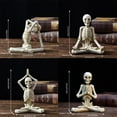 thumbnail image 3 of Halloween Yoga SkullGuys Holiday Decorations Halloween Decorations Resin Crafts Decorations, 3 of 6