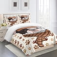 thumbnail image 3 of Conjunto de cubierta de edredón Tema de perro Cubiertas de edredón Pillow Shams Suministros para dormir Conjuntos de ropa de cama para primavera verano otoño invierno xl tipo3 3 piezas Inevent HA012367-12, 3 of 7
