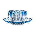 thumbnail image 1 of GUOOL Breakfast Bowl, Flower Pattern Lotus Flower Shaped Lace Decorative Lotus Bowl, blue, 1 of 9