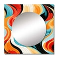 thumbnail image 2 of Designart "Tribal Camo Meld III" Abstract Square Mirror For Wall Decor - Large Red Square Mirror Printed Wall Decor - Modern Square Living Room Mirror, 2 of 5