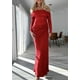 thumbnail image 5 of Vestido NRTHYE de malla con hombros descubiertos y manga larga, maxi fruncido para mujer, 5 of 6